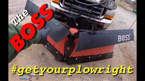 Boss Snow Plow Deflector And Cutting Edge Install Youtube