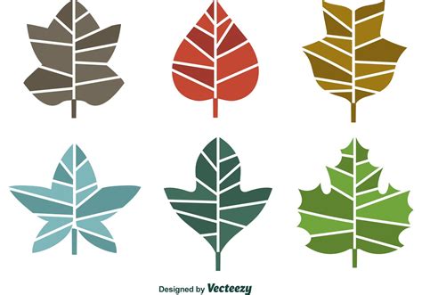 Seasonal Geometric Leaves 86303 Vector Art At Vecteezy