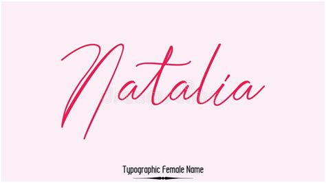 Natalia Nombre Femenino En Letras Elegantes Tipografía Cursiva Texto