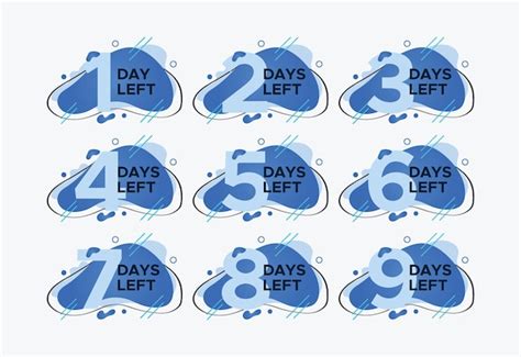 Premium Vector Days Left Countdown Abstract Liquid Badges