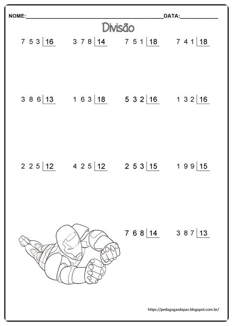 Atividade De Divisao 3 Ano