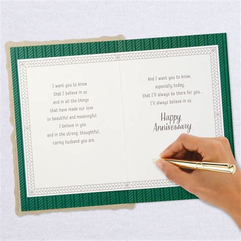 Growing Closer And More In Love Anniversary Card For Husband Greeting