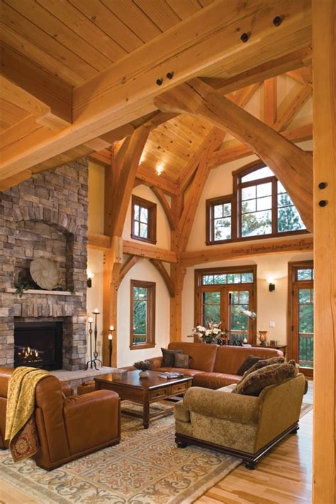 Timber Frame Great Room Photos By Riverbend