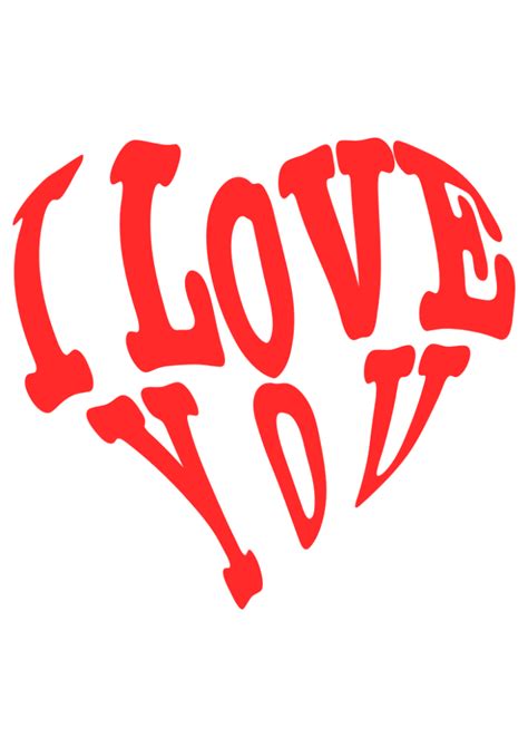 I Love You Heart Shape Symbol Free Svg File Svg Heart