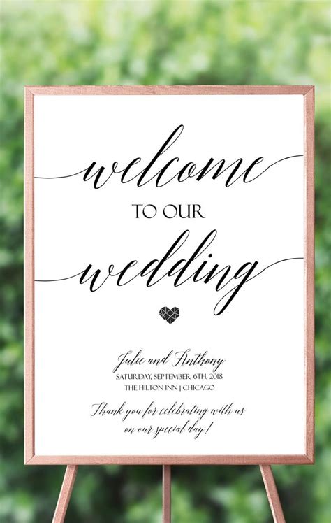 Wedding Welcome Template Free Templates Printable Download