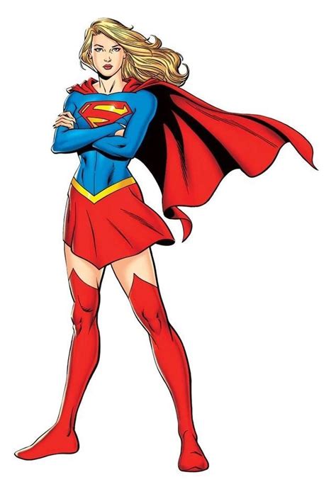 A Woman Dressed As A Supergirl With Her Arms Crossed