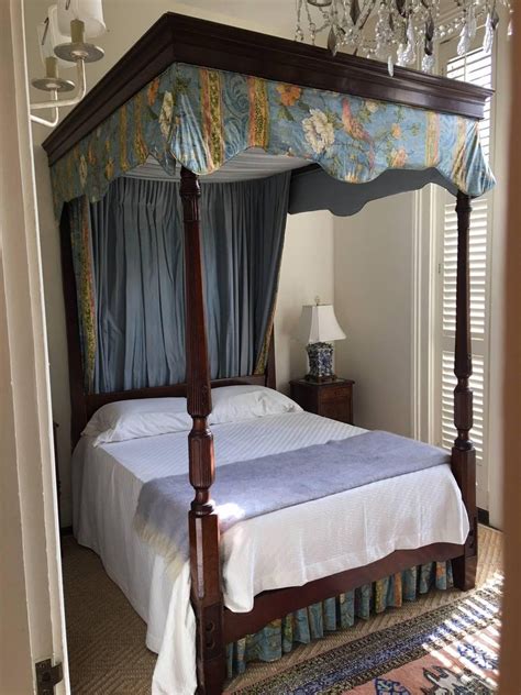 The upholstered headboard can be customized to your clients taste. Carved Mahogany Four-Poster Bed with Canopy, 19th Century ...