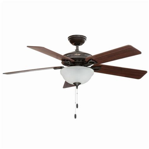 Low profile, standard, or angle mounting. Hunter Astoria 52 in. Indoor New Bronze Ceiling Fan with ...