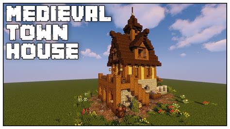 Minecraft Tutorial Building With Sausage Medieval Townhouse Youtube