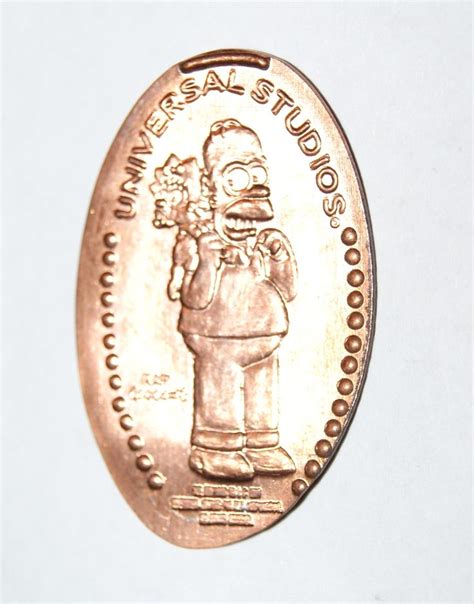 Elongated Pressed Penny The Simpsons 7 Homer And Maggie For