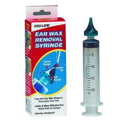 Bulb syringe—irrigation with the help of a bulb syringe filled with warm water helps in removing you need to use softly inside your ear buds so that the soft area of your ear does not get affected. Acu-Life Ear Wax Removal Syringe £7.48 @ Amazon ...