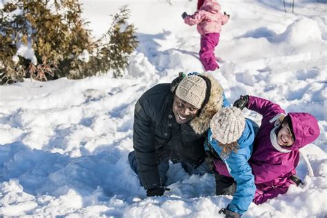 Kids Playing In Snow