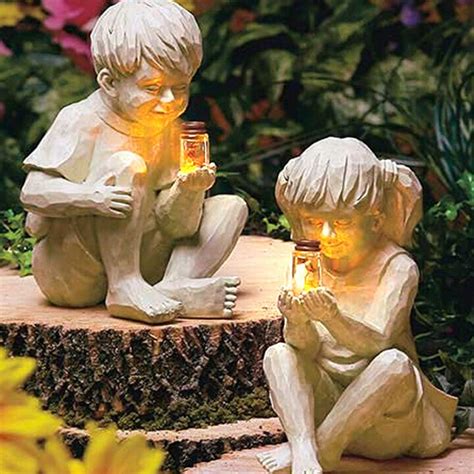 Buy Glimpses Of God With Firefly Statue Garden Children Solar Lighted