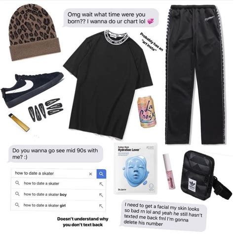 Girl Who Sad Posts After Being Ghosted By A Skater Boy Starter Pack