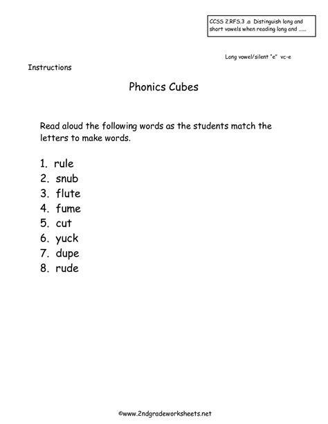 14 Best Images Of Phonics Worksheets Silent E 2nd Grade Phonics