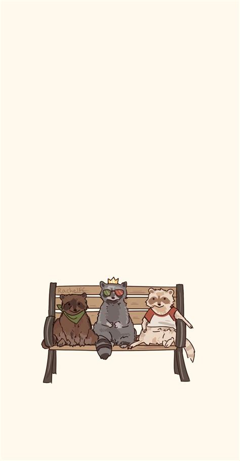 Bench Trio As Raccoon In 2021 Mc Wallpaper Dream Artwork Minecraft