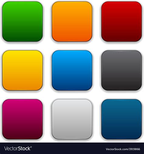 Square Color Icons Royalty Free Vector Image Vectorstock