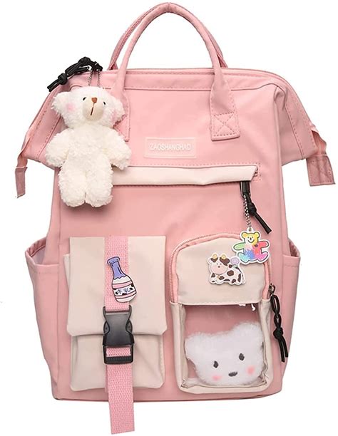 buy aeso kawaii backpack with kawaii pin and cute accessories backpack cute aesthetic backpack