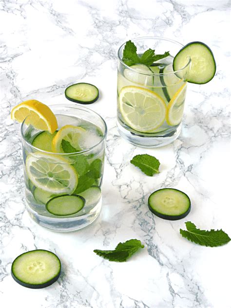 A Refreshing And Cleansing Cucumber Lemon Ginger Water Recipe With Mint
