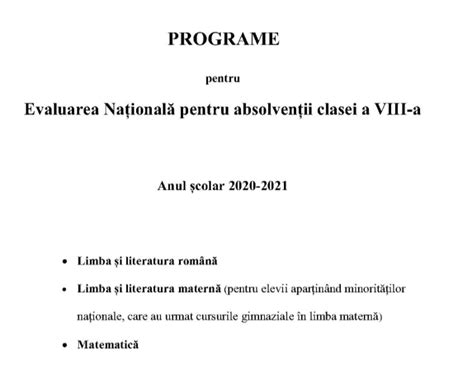Barem romana evaluare nationala 2021. Evaluare Națională 2021 - Română - ce s-a schimbat în programa de examen - StiriEdu