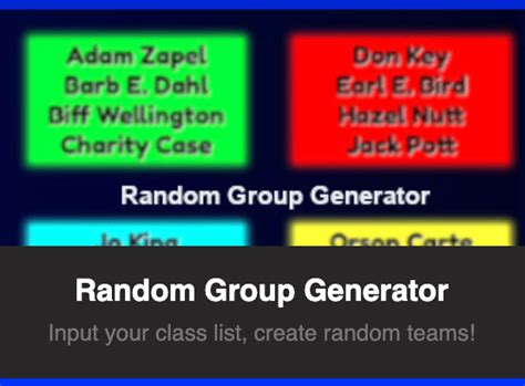 Random Group Generator Tool For Teachers Educational Technology And