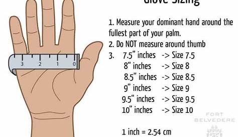 size 7 gloves chart