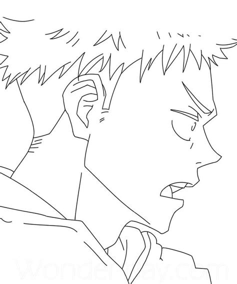 Itadori X Sukuna Coloring Page Anime Coloring Pages