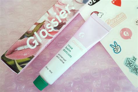 Glossier Flavored Balm Dot Com Rose Review Swatch The Science Of Chic