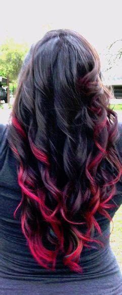 Instagram | red ombre hair, black red hair, red hair tips. Black Hair with Red Tips | love this bright colored hair ...