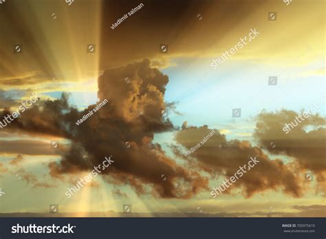 Sunset Sunrise Clouds Light Rays Other Stock Photo 705075610 Shutterstock