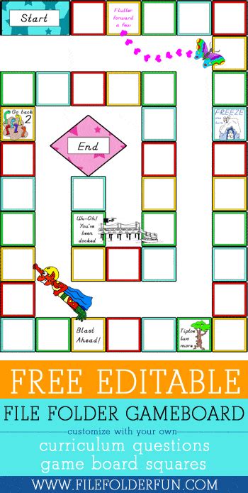 Free Printable Board Game Templates Doctemplates