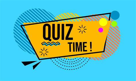 Memphis Style Yellow Quiz Time Banner Design For Promotion 7343548