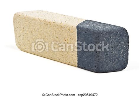 Two Color Eraser Isolated On White Background Canstock