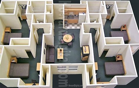 College Dorm Howard Architectural Models Architectural Model