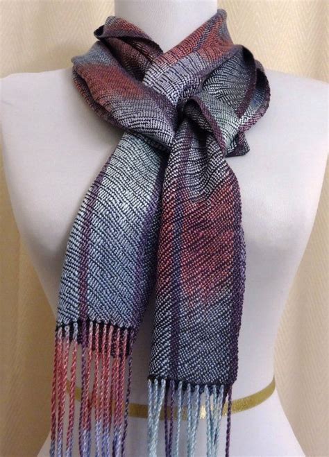 Handwoven Rayon Tencel Scarf Hand Dyed Woven Scarf Tencel Etsy Hand