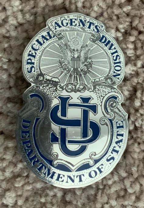 Us Dept Of State Special Agents Badge 1917 United States Of America