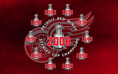 Stanley Cup Championships Red Wings Detroit Red Wings Wings Wallpaper