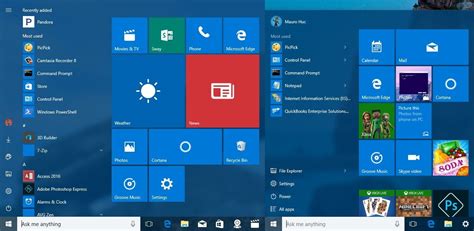 What The New Windows 10 Start Menu Looks Like
