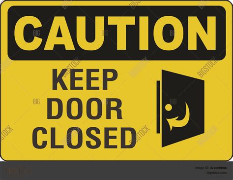 Keep Door Closed Vector And Photo Free Trial Bigstock