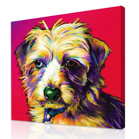 High quality hand painted dog portrait from photo, dog painting from photo. Pet Paintings from Your Dog or Cat Photos