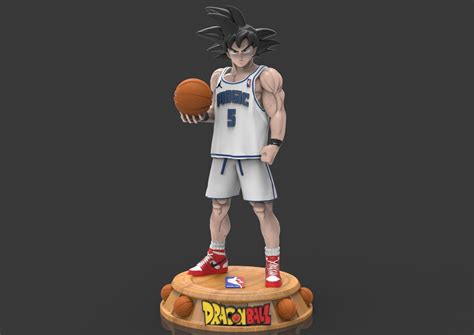 Goku Basketball Nba Orlando Magic Action Figure Dragon Ball Z 3d Model