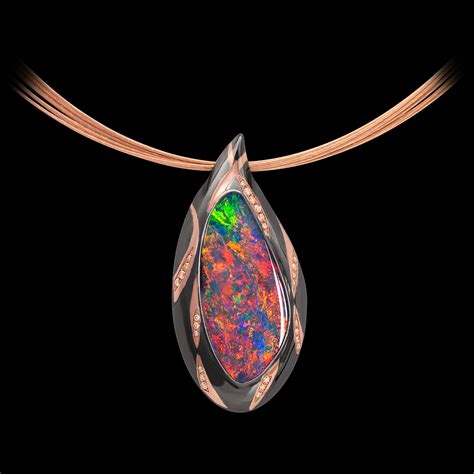 Fire Opal Pendant Uluwatus Fire Couture Jewelry By Adam Neeley