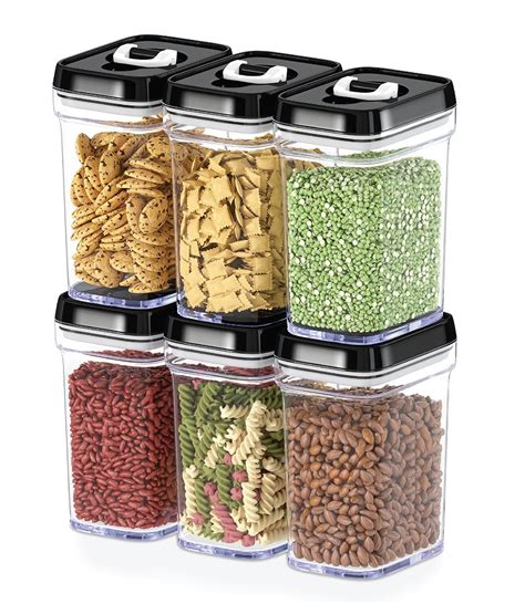 Food storage containers tend to be made from three types of materials: Dwellza Kitchen Airtight Food Storage Containers with Lids ...