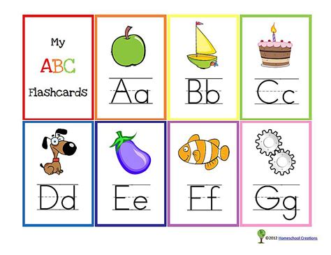 Alphabet Picture Cards Free Printable Printable Templates