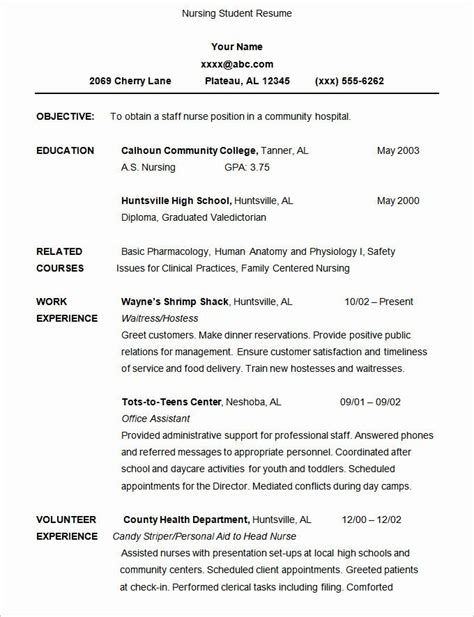 Spruce up your career portfolio with the help of a resume template today. Nursing Student Resume Template Lovely 24 Student Resume ...