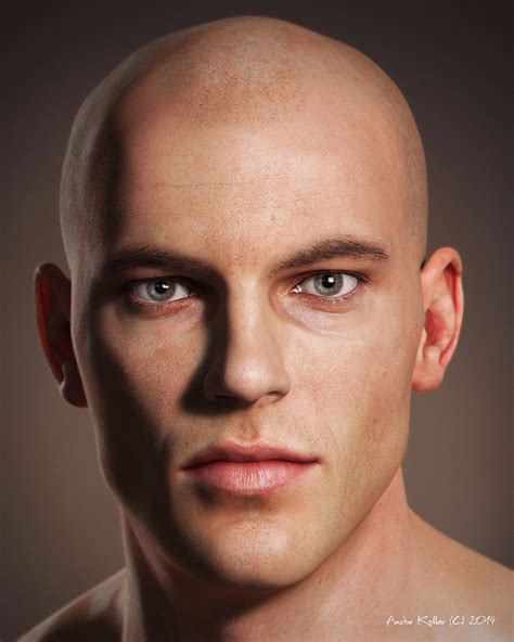 Male Head By Andor Kollar Realistic 3d Cgsociety Male Body