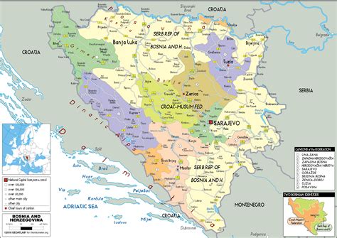 Map Of Bosnia And Herzegovina Zip Code Map