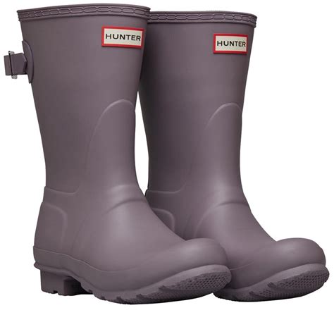 Buy Hunter Womens Back Adjustable Short Wellington Boots Thundercloud