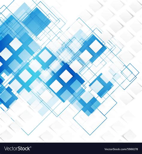 Blue Squares Abstract Background Royalty Free Vector Image