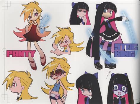 Character Model Sheet Character Design Panty And Stocking Anime Drawing Artwork Drawings